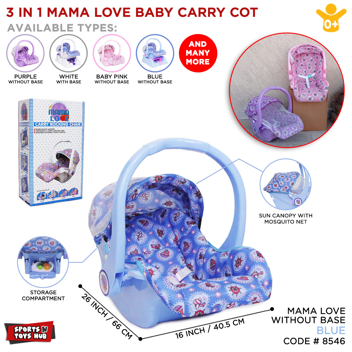 3 in 1 Mama Love Carry Cot Collection