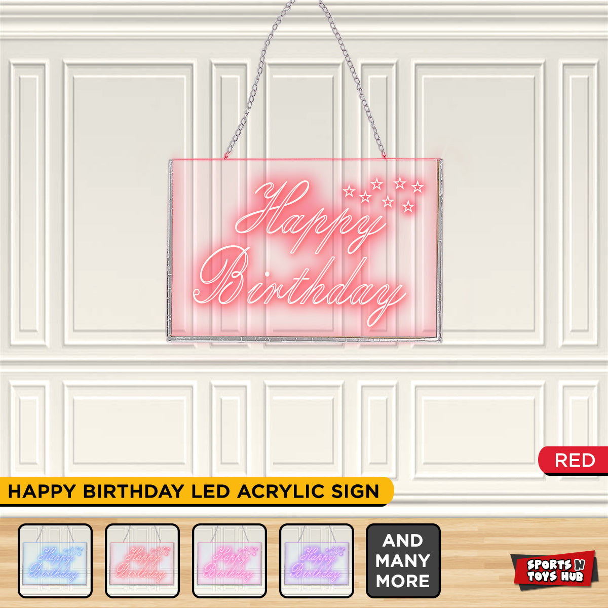 Happy Birthday LED Acrylic Neon Sign For Party Decoration