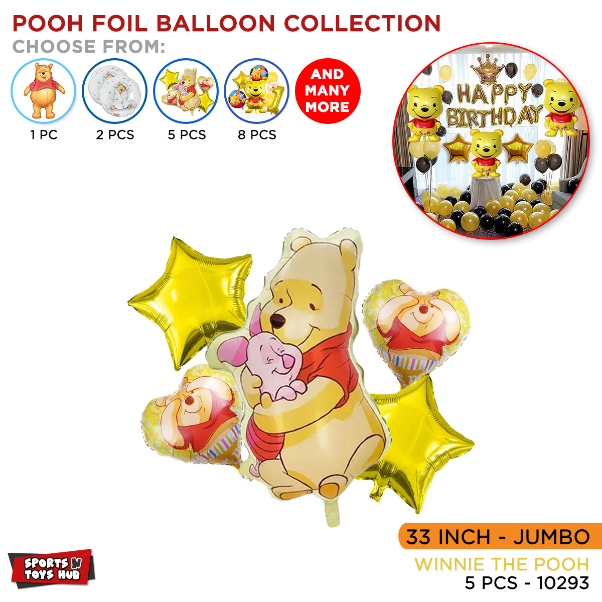 Win-nie The P_o_o_h Foil Balloon Set