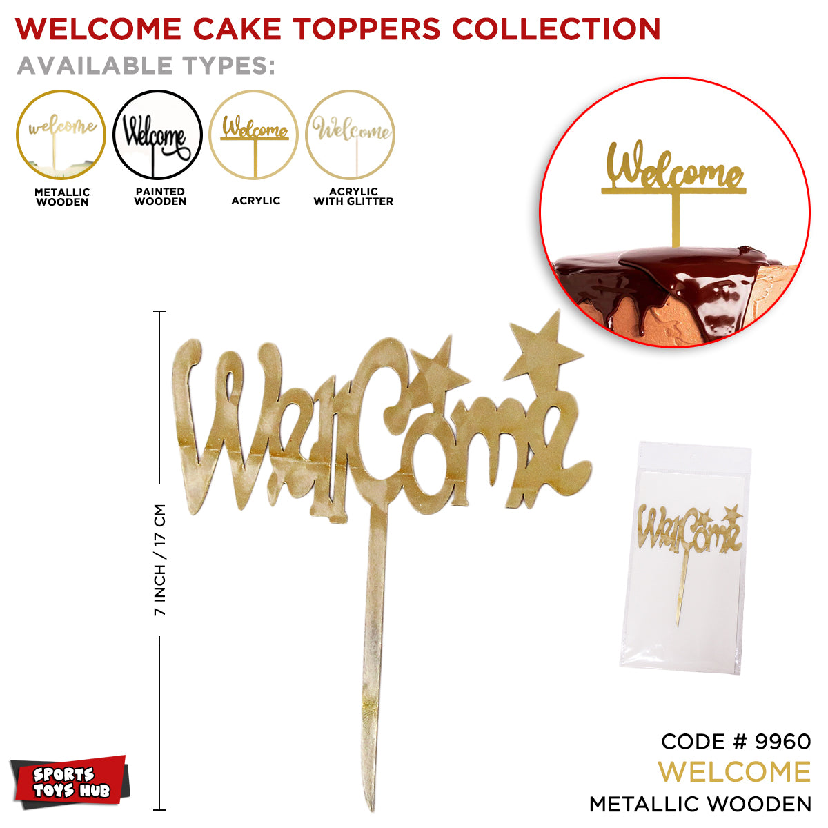 Welcome Cake Topper Collection