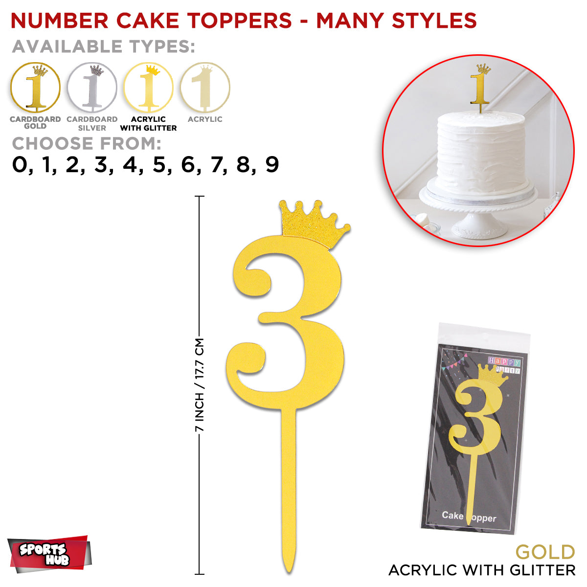 Numbers Cake Toppers Collection
