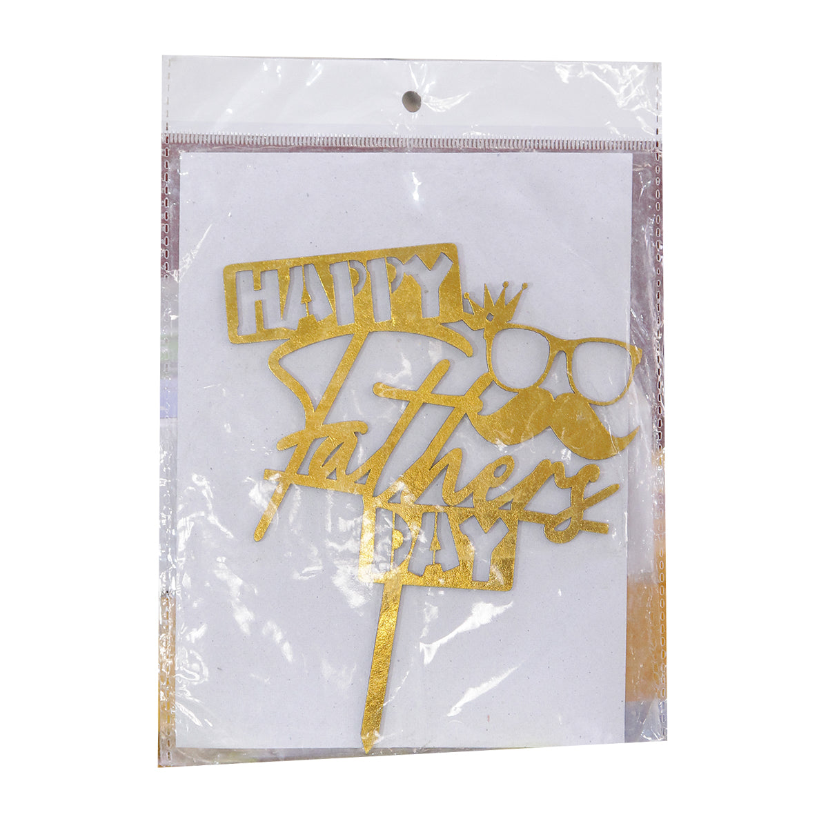 Happy Fathers Day Painted Wooden Cake Topper