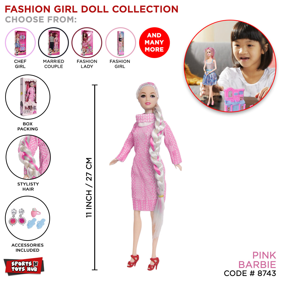 Barbie Pretend Play Dolls Toys Collection