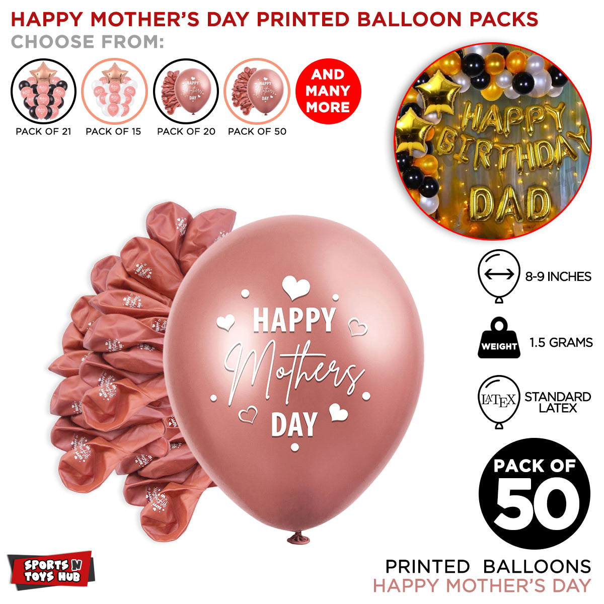 Mothers Day Printed Balloons Collection