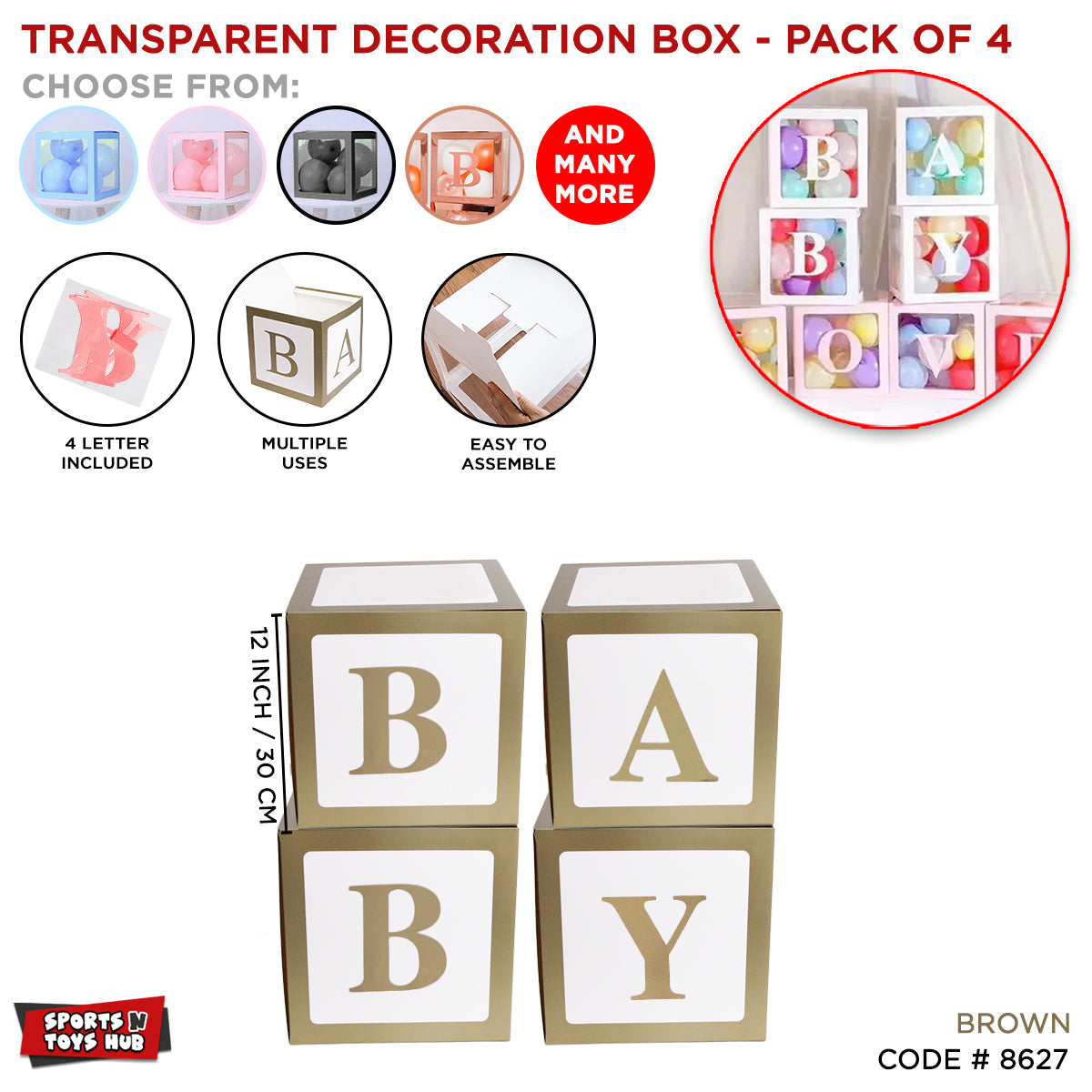 Balloon Decoration Box - Pack Of 4