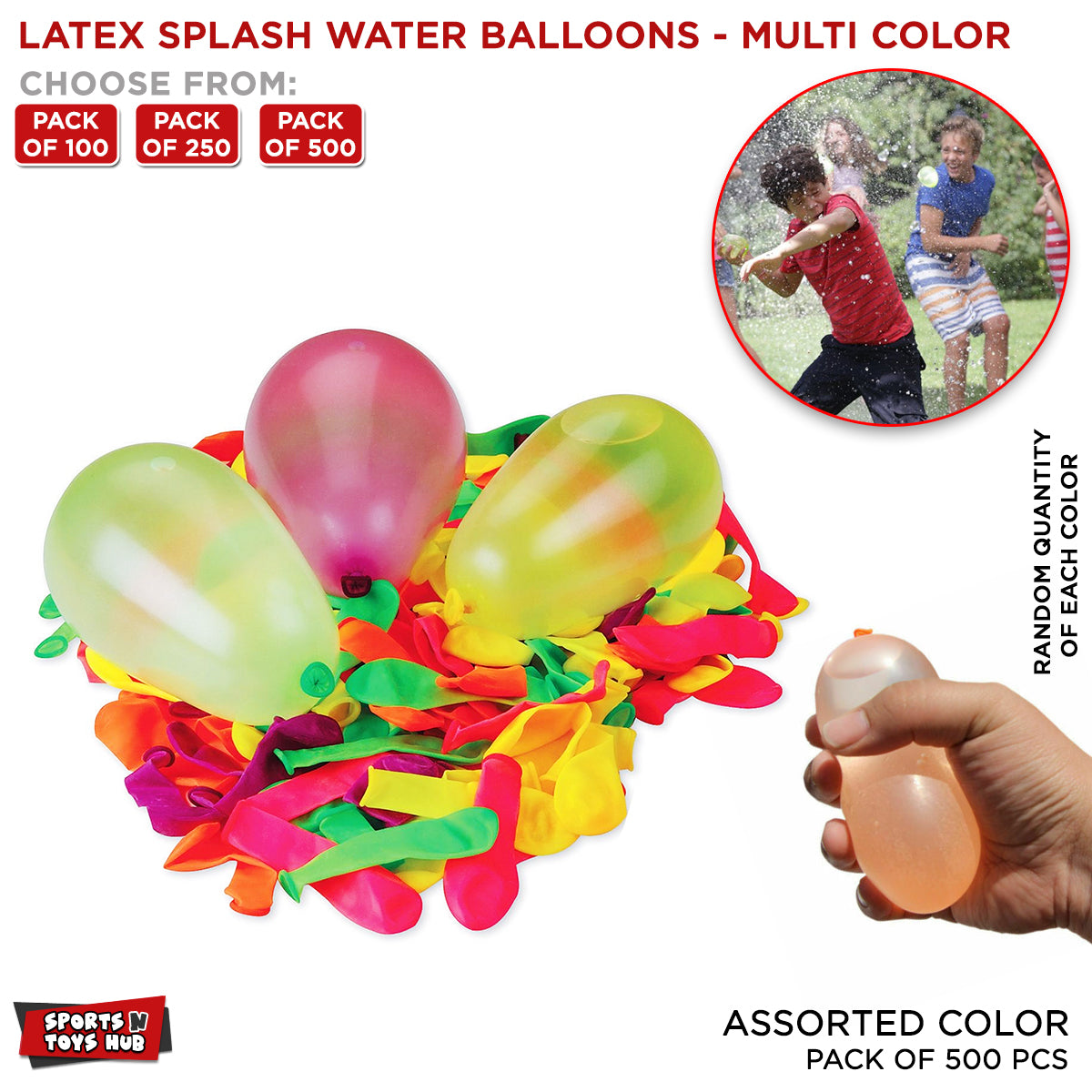 Latex Splash Water Balloons - Multicolor