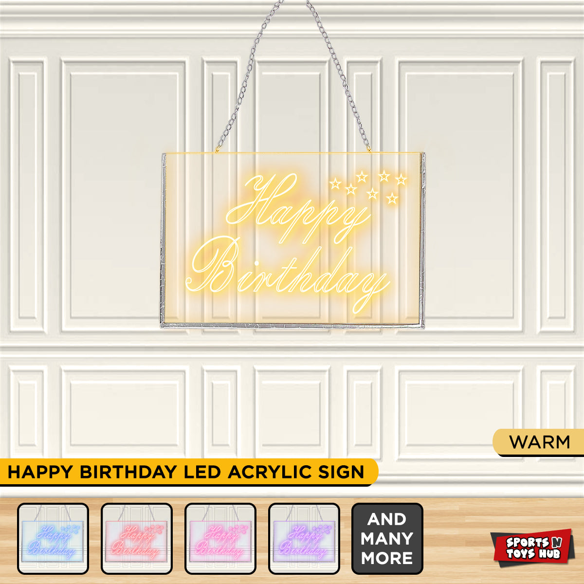 Happy Birthday LED Acrylic Neon Sign For Party Decoration