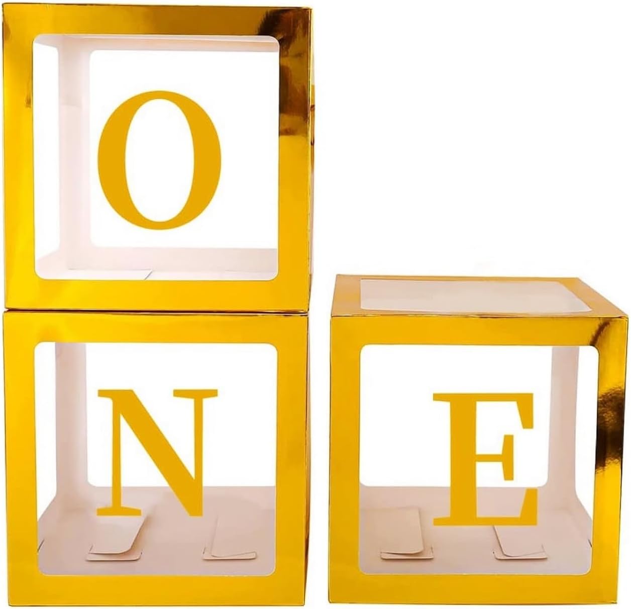 Transparent Shinny Decoration Box WIth One Letter For 1st Birthday