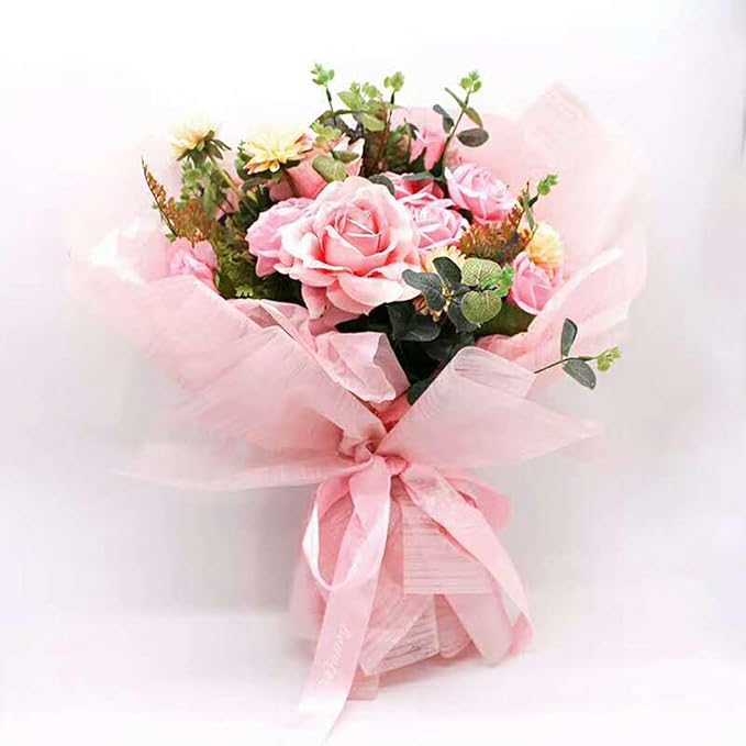 Silky Stripped Haze Flower Wrapping Bouquet Sheets - Mix Color 20 Sheet Pack