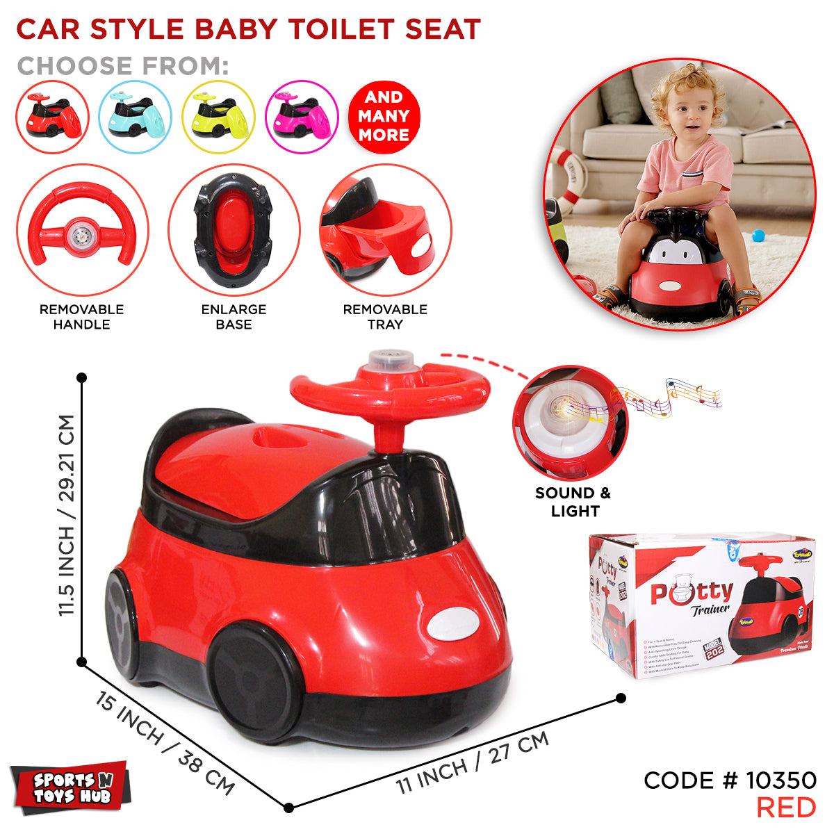 Potty Trainer Car Shape Design Portable Training Seat