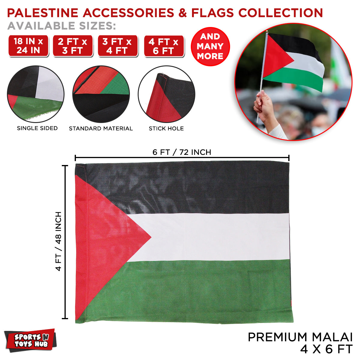 4 x 6 FT P@lestine Flag