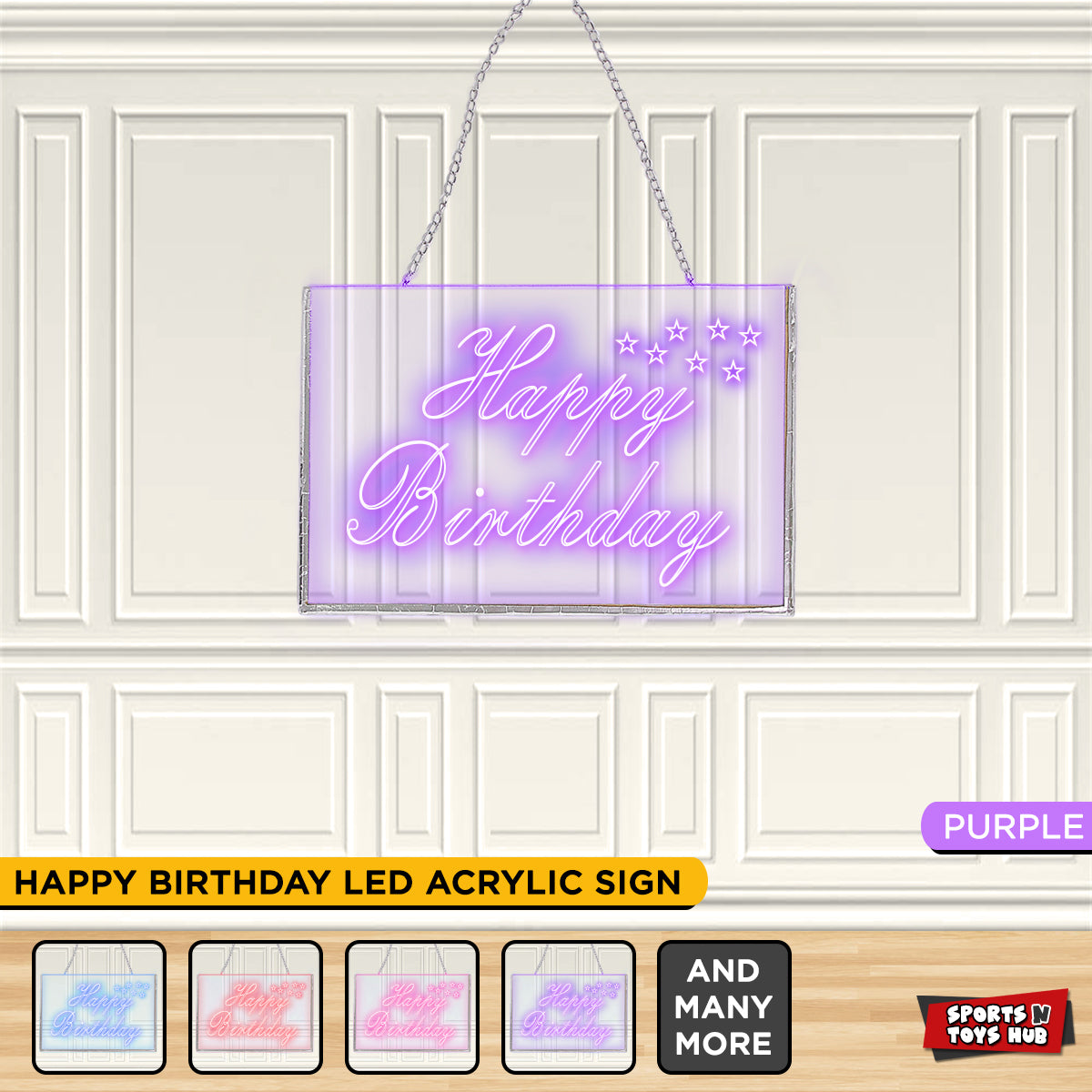 Happy Birthday LED Acrylic Neon Sign For Party Decoration