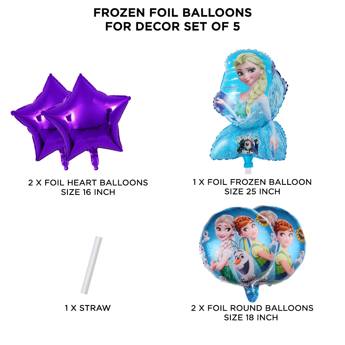 F-r-o-z-e-n Foil Balloon Set