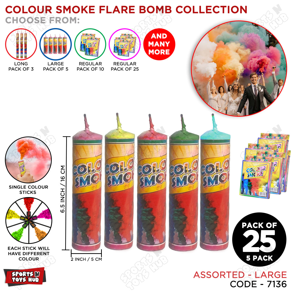 Multi Color Large Smoke Collection