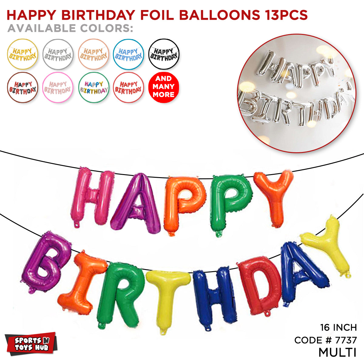 Happy Birthday Foil Banner Balloons