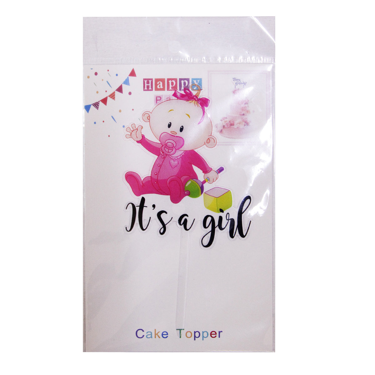 Its A Girl Cake Baby Shape Cake Topper