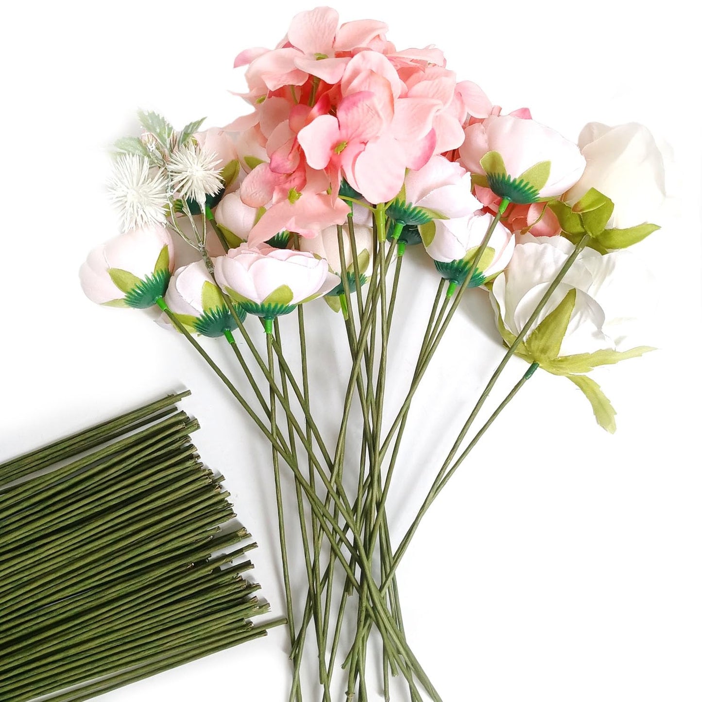1mm Floral Stem Wire – Premium Green Florist Wire for Artificial Flowers, Bouquet Making, Wreath Making, Floral Arrangements & DIY Craft Supplies