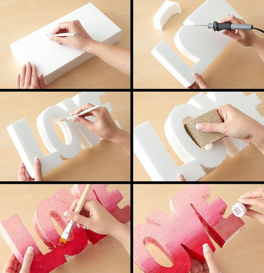 Thermocol Foam Blocks for Arts & Crafts – Lightweight Polystyrene Craft Blocks for DIY, School Projects & Floral Arrangements