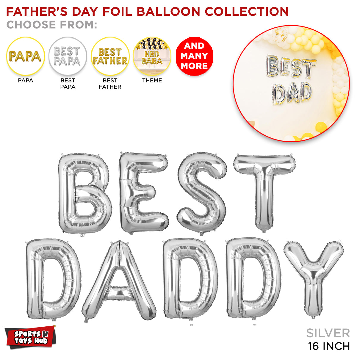 Best Daddy Foil Letter Collection