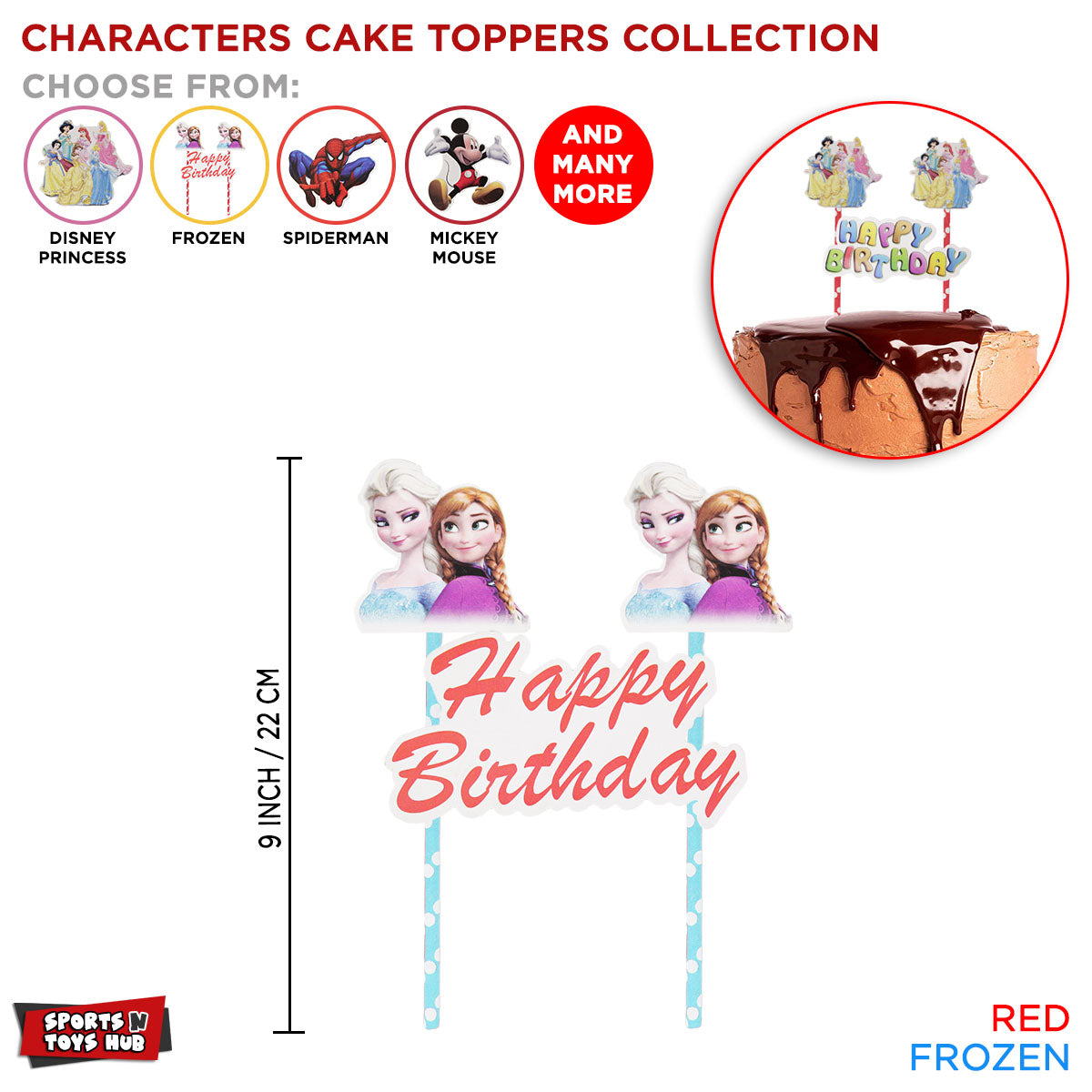 Cartoon Characters Fr0zen Cake Topper