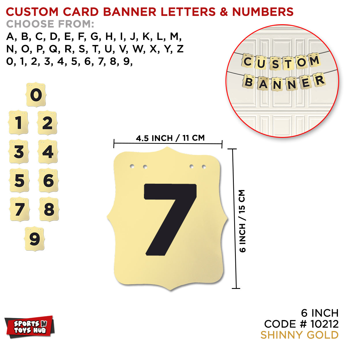 Custom Shiny Card Banner Number Collection