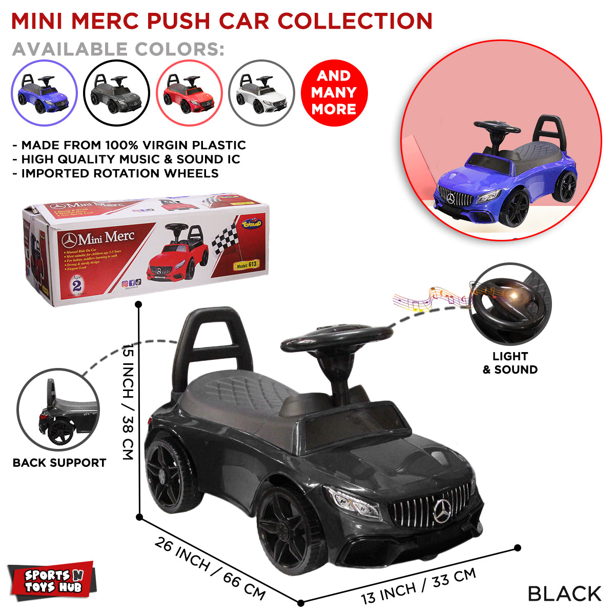 Mini Mercedes Push Car For Kids