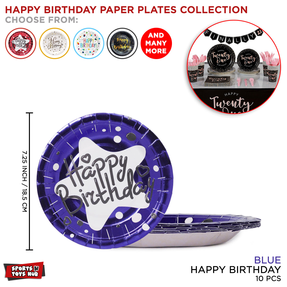 Disposable Printed HBD Plates Collection