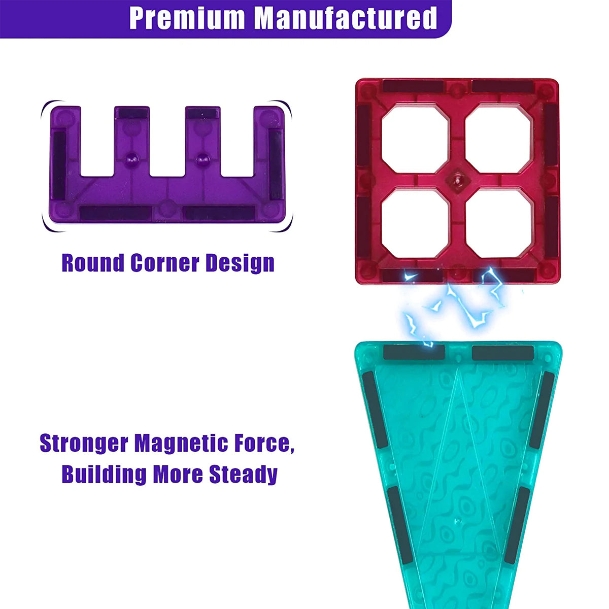 32 Pcs Magnetic Magical Tiles Block