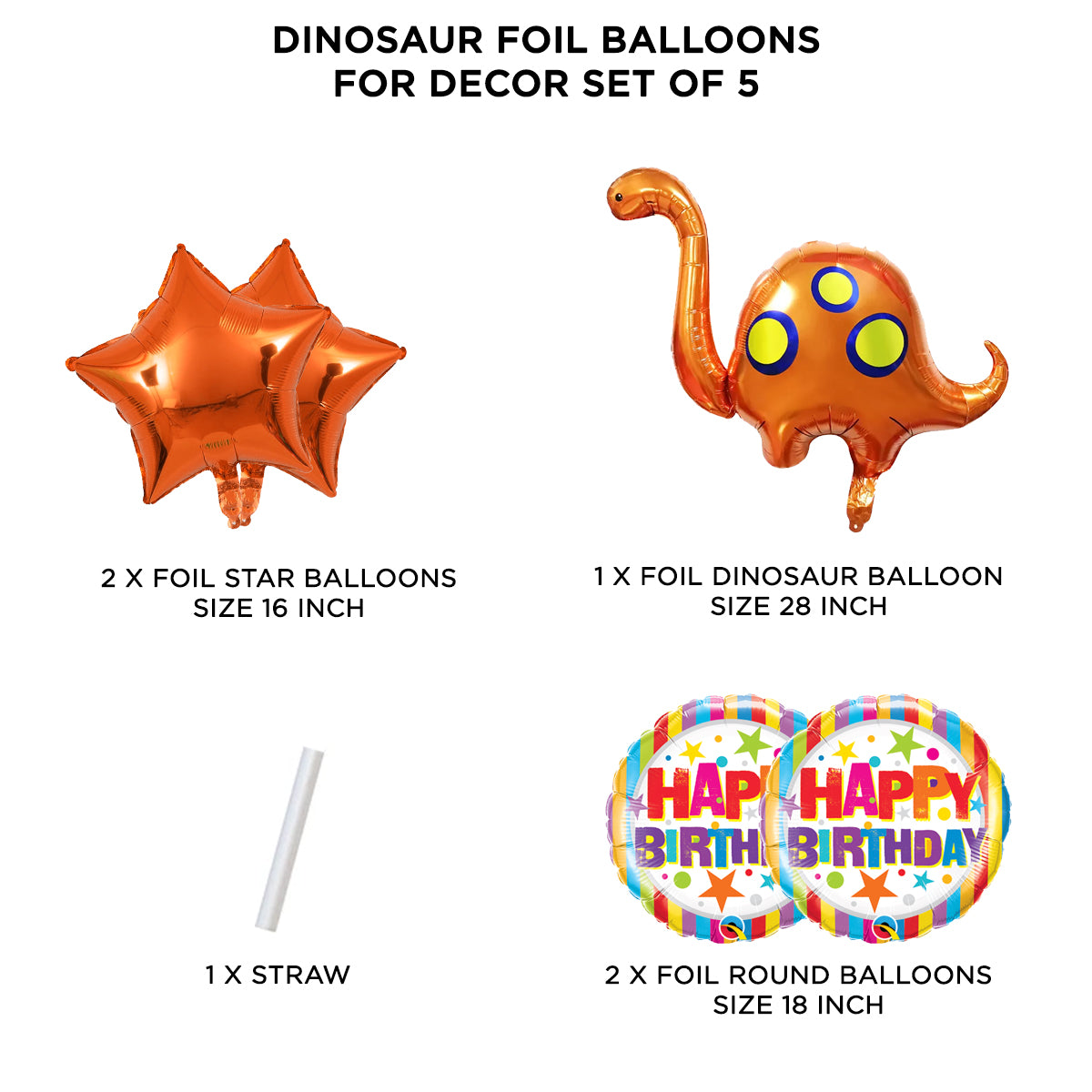 Bronto-saurus Foil Balloon Set