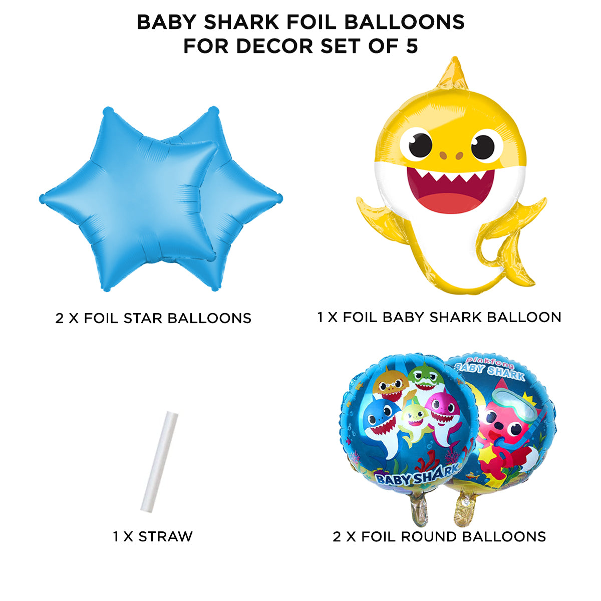 Baby Sh_a_rk Foil Balloon Set Collection