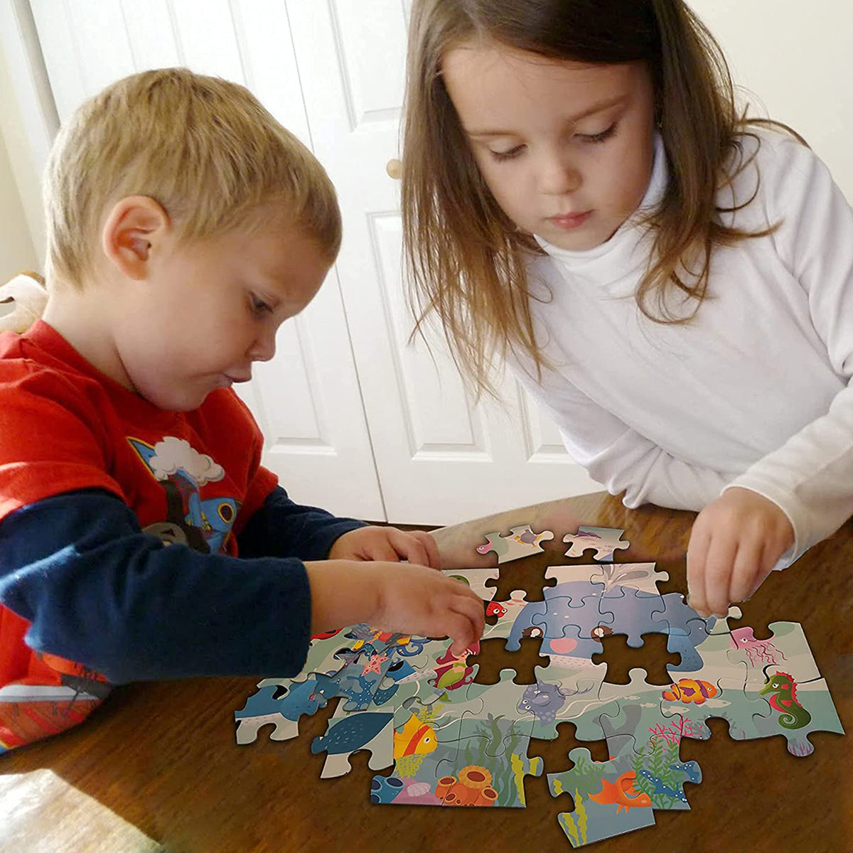 35 Pcs Jumbo Ocean World Jigsaw Puzzles For Kids