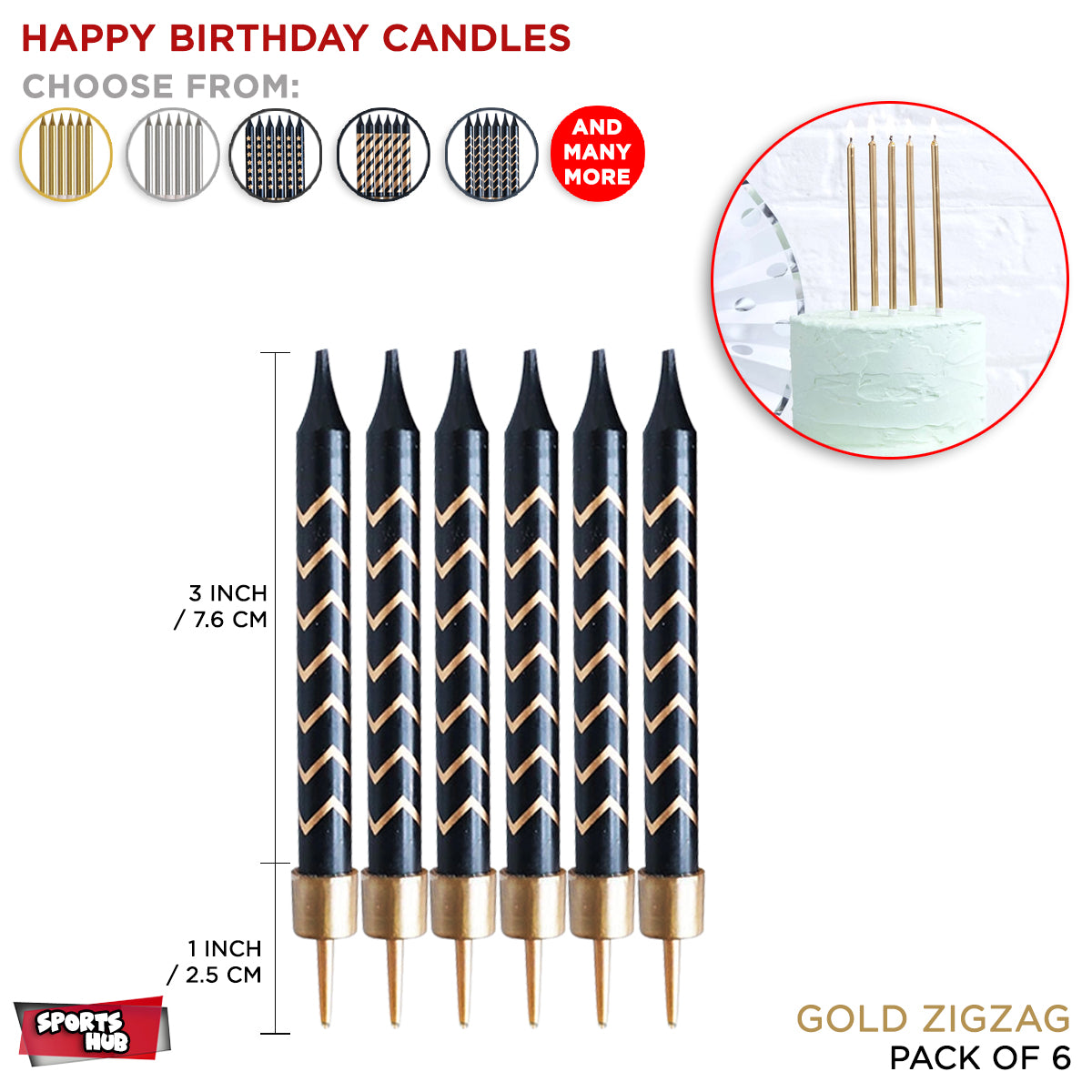Flammable Printed ZigZag Style Candles