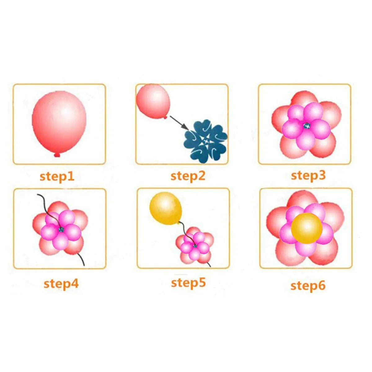 11 in 1 - Double Layer Balloon Flower Clip Collection