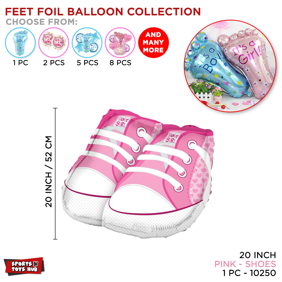 Baby Girl Shoes Foil Balloon