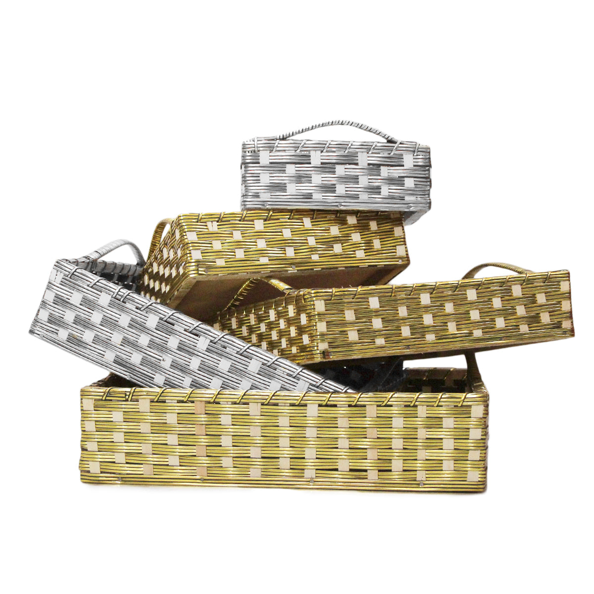 Gold Square Shape Basket Collection
