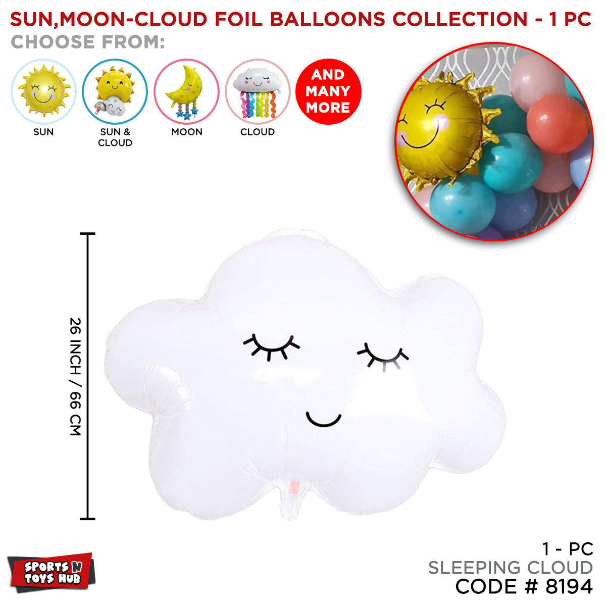 Cloud Foil Balloon Collection