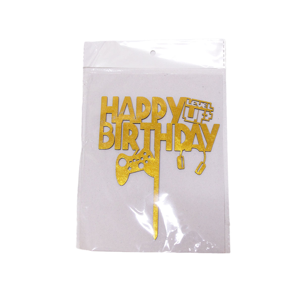 Happy Birthday Level Up Cake Topper