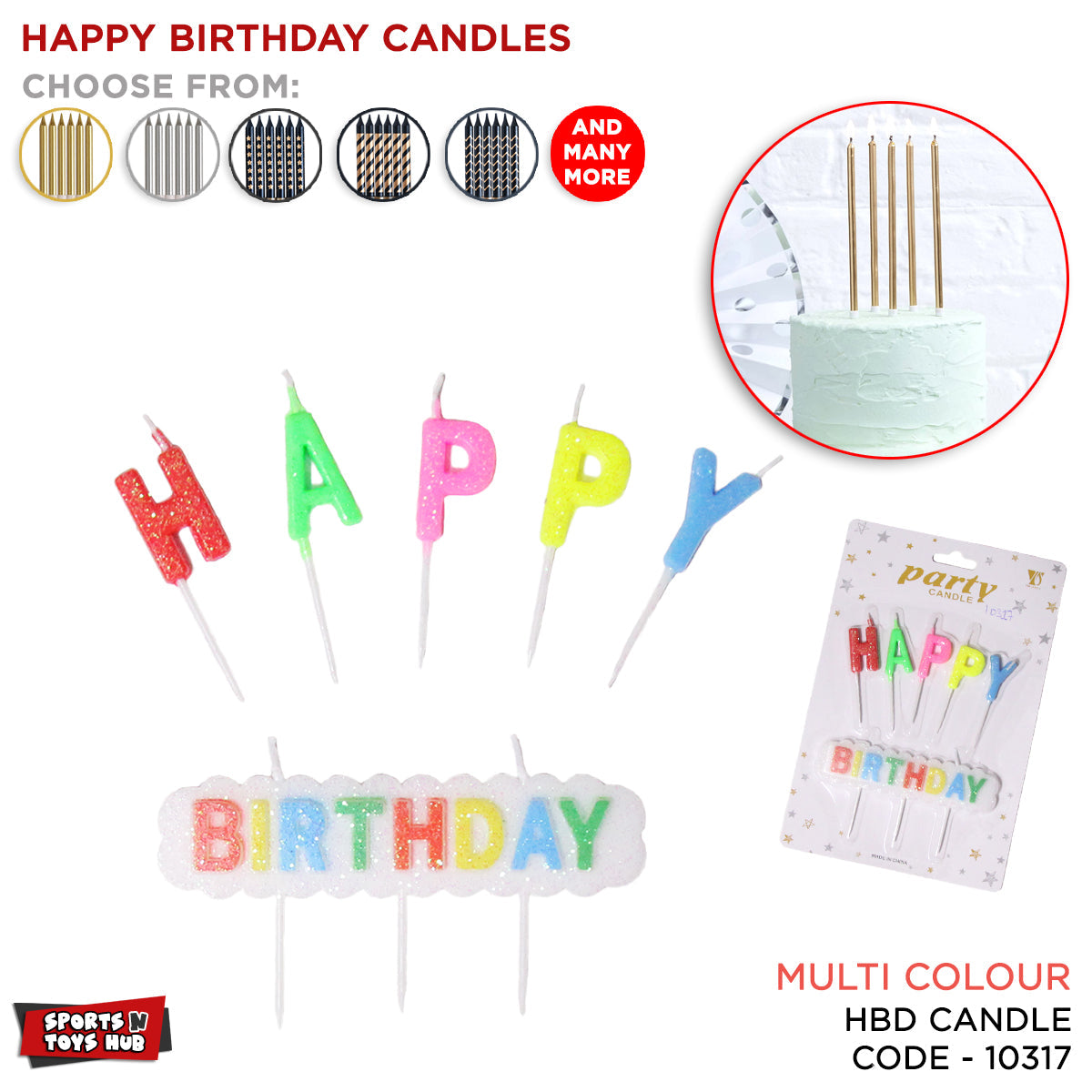 Happy Birthday Letters Cake Candles Collection
