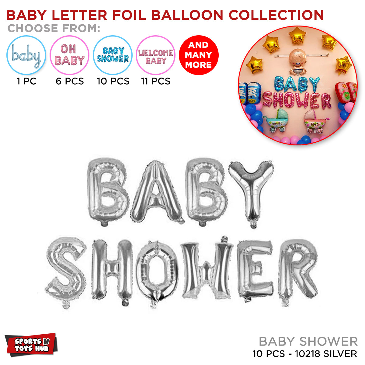 Baby Shower Foil Letter Collection