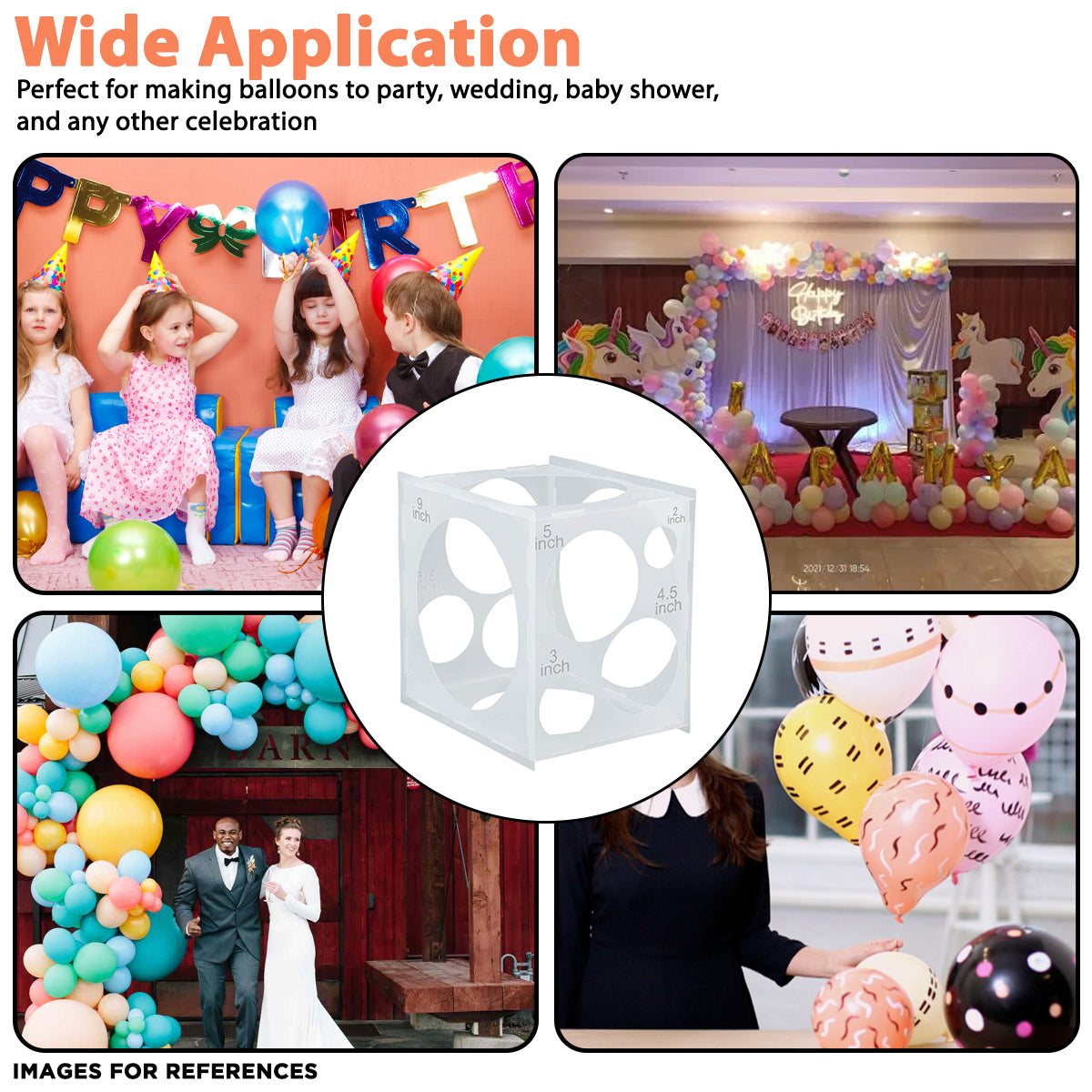 Box Collapsible Balloons Sizer Different Hole Size Measuring Measurement Tool