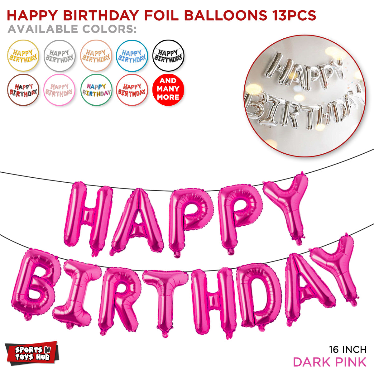 Happy Birthday Foil Banner Balloons