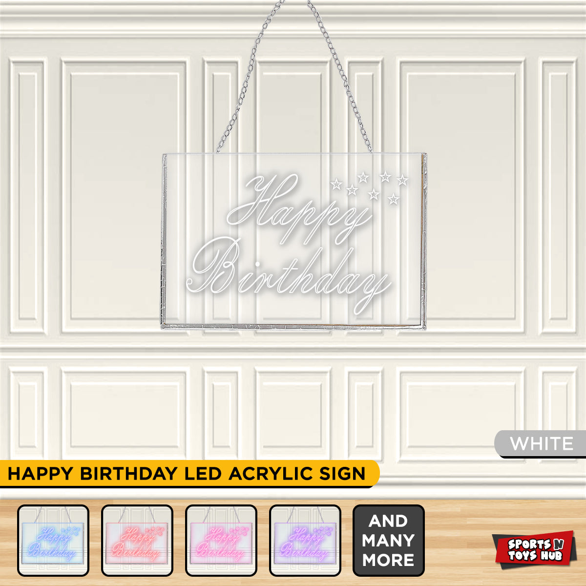 Happy Birthday LED Acrylic Neon Sign For Party Decoration