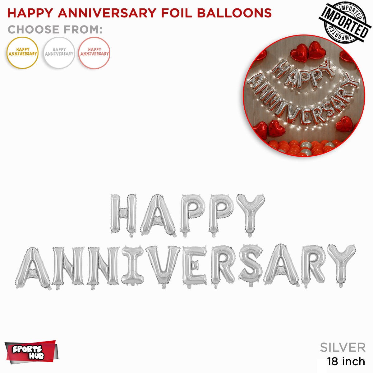 Happy Anniversary Foil Letter Collection