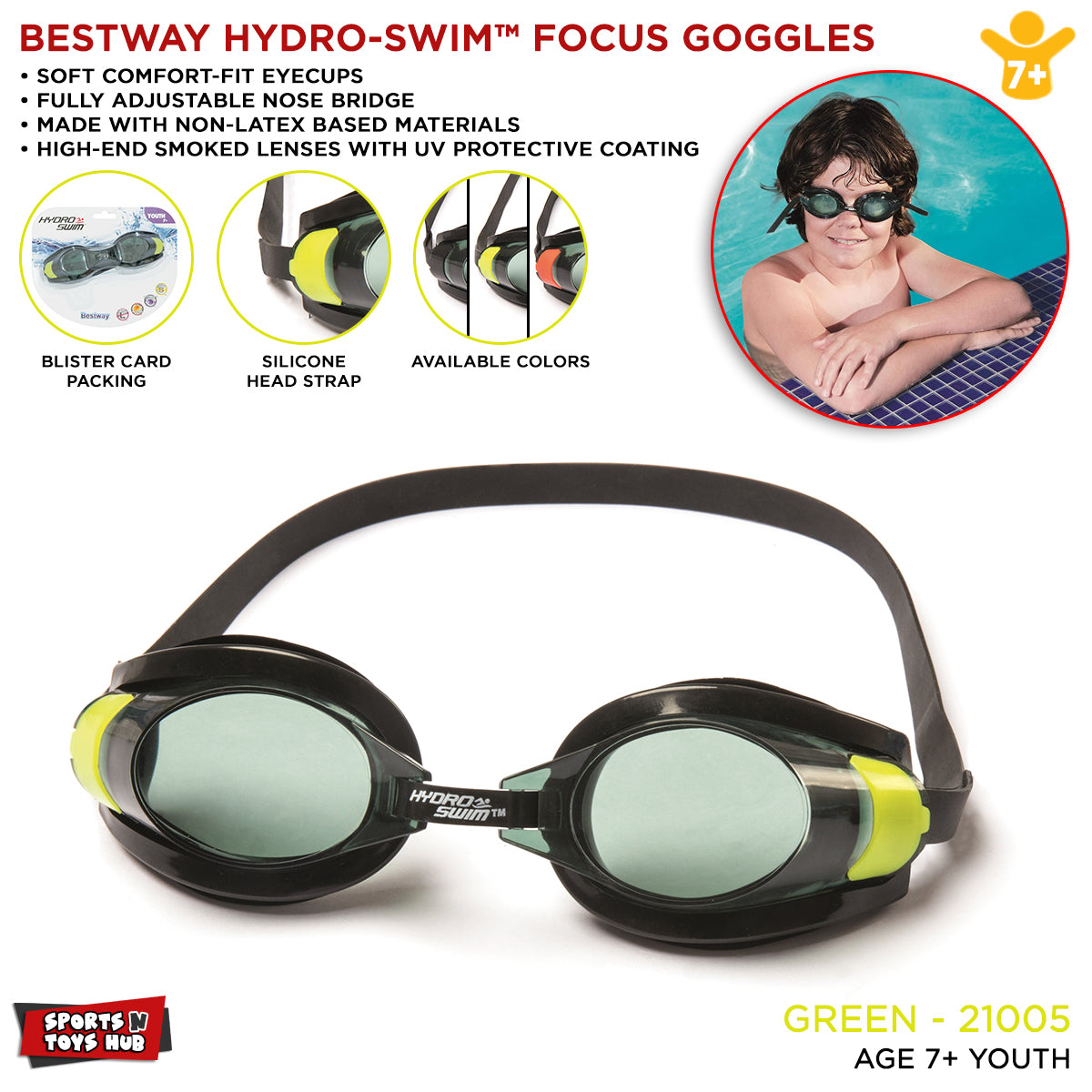 Bestway Hydro-Swim Focuse Goggles Collection - 21005