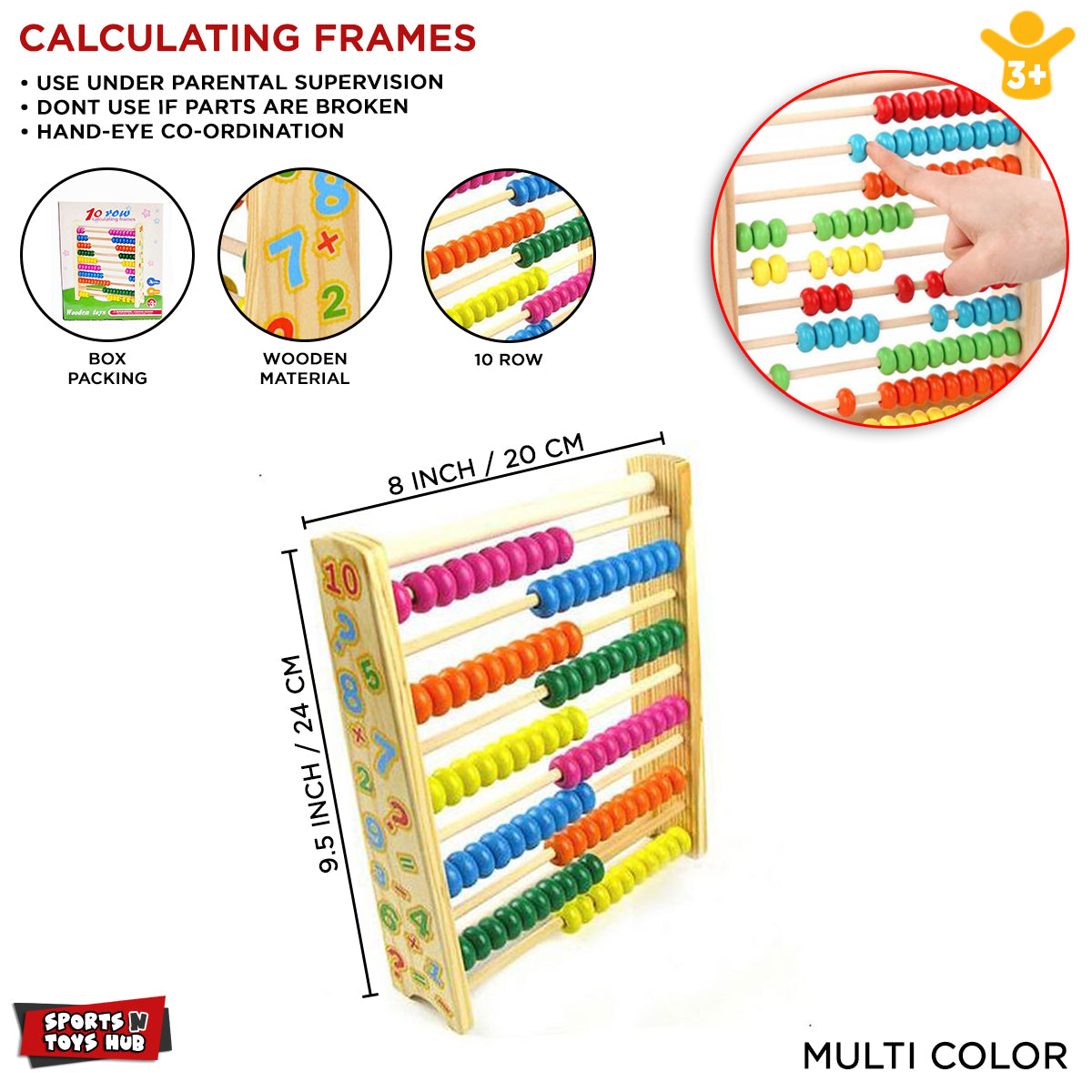 Calculating Frames 10 Row - Wooden Toy