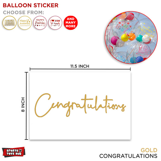 Congratulations Balloons Sticker Collection
