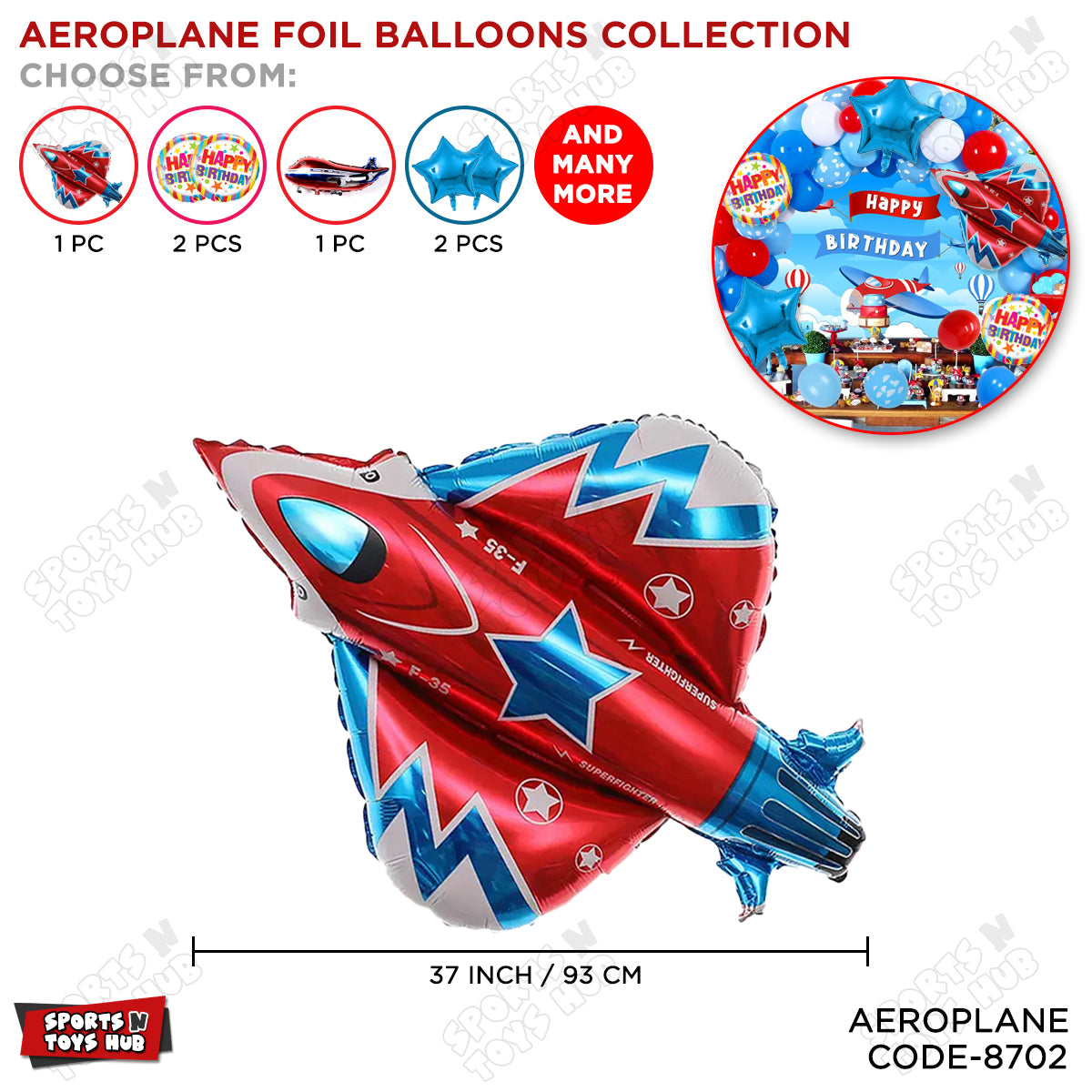 Aeroplane Foil Balloon