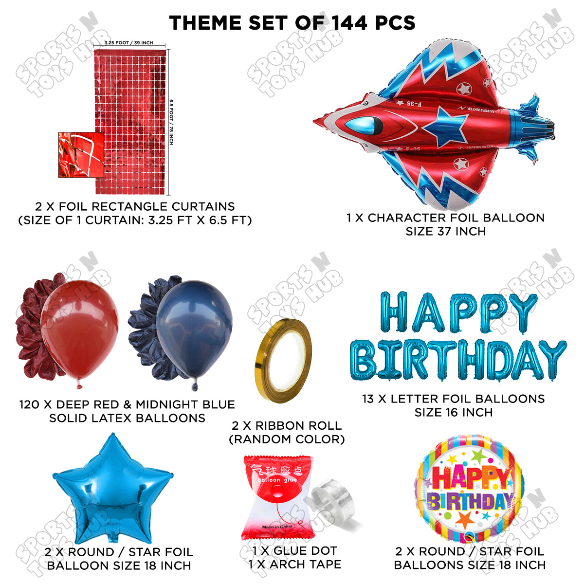 Air Force Foil Letter Arch Theme Collection