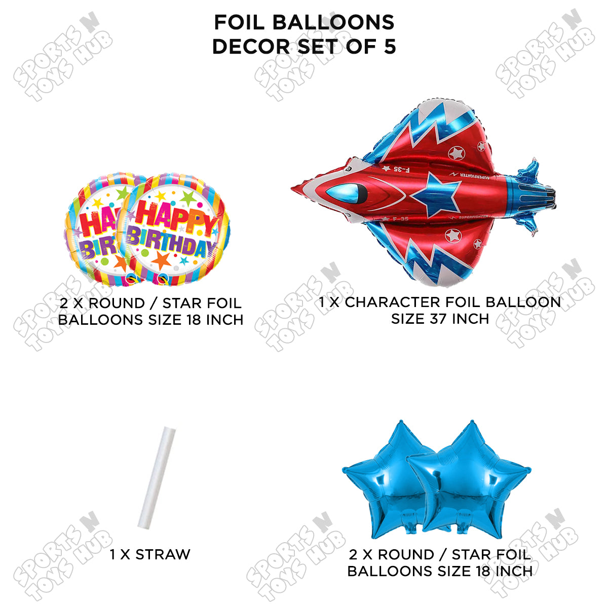 Air Force Aeroplane Foil Balloon Set
