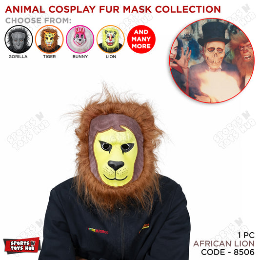 Faux Furr Animal Lion Character Coseplay Mask